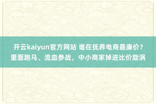 开云kaiyun官方网站 谁在抚养电商最廉价？里面跑马、流血参战，中小商家掉进比价旋涡