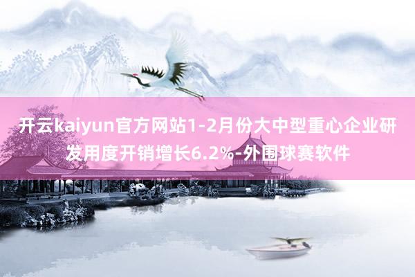 开云kaiyun官方网站1-2月份大中型重心企业研发用度开销增长6.2%-外围球赛软件