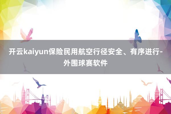 开云kaiyun保险民用航空行径安全、有序进行-外围球赛软件