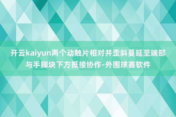 开云kaiyun两个动触片相对并歪斜蔓延至端部与手脚块下方抵接协作-外围球赛软件