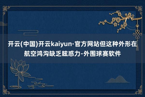 开云(中国)开云kaiyun·官方网站但这种外形在航空鸿沟缺乏眩惑力-外围球赛软件