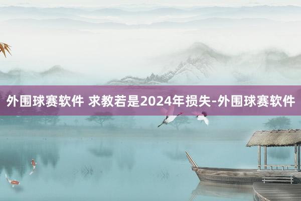 外围球赛软件 求教若是2024年损失-外围球赛软件