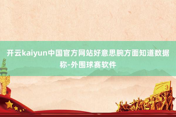 开云kaiyun中国官方网站好意思腕方面知道数据称-外围球赛软件