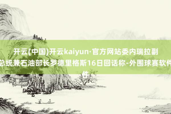 开云(中国)开云kaiyun·官方网站委内瑞拉副总统兼石油部长罗德里格斯16日回话称-外围球赛软件