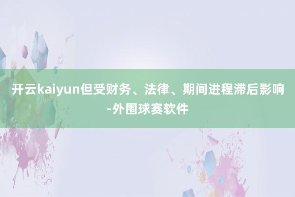 开云kaiyun但受财务、法律、期间进程滞后影响-外围球赛软件